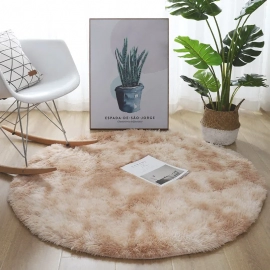 Plush round carpet Modern living room 2023 decorative tie-dye gradient color non-slip mat Bedroom children's bed fluffy soft mat