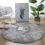 Plush round carpet Modern living room 2023 decorative tie-dye gradient color non-slip mat Bedroom children's bed fluffy soft mat